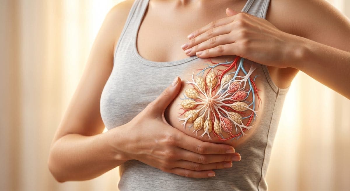 乳腺炎、塞奶與乳房硬塊中醫調理示意圖